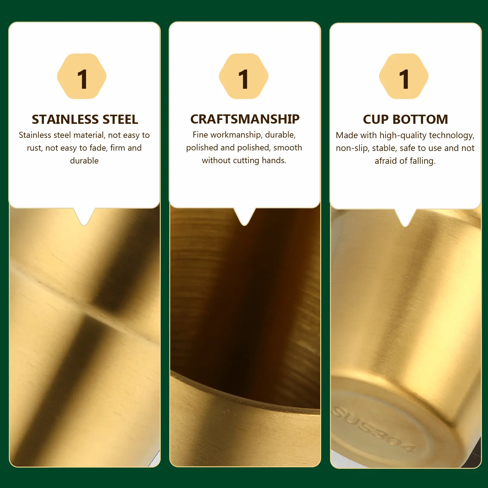 Stainless Steel Mug 304 Double Layer Beer Whisky Wine Tumbler for Unwinding Time Home Decor