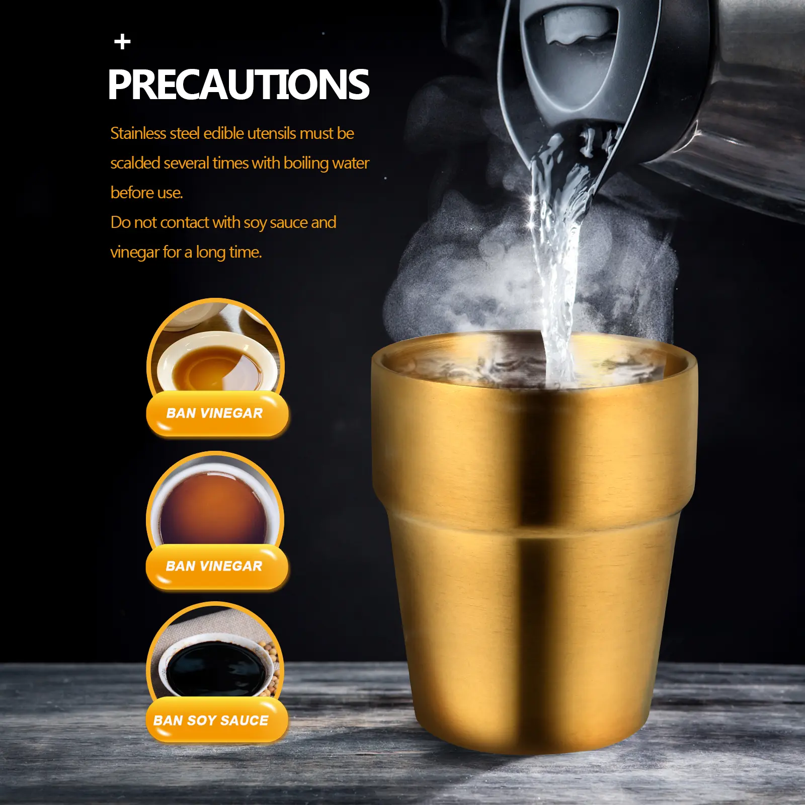 Stainless Steel Mug 304 Double Layer Beer Whisky Wine Tumbler for Unwinding Time Home Decor