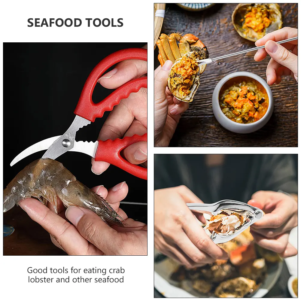 Lobster Eating Tool Leg Seafood Scissor Tools Crab Crackers and Nut Sheller Fork