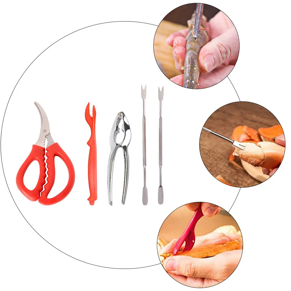 Lobster Eating Tool Leg Seafood Scissor Tools Crab Crackers and Nut Sheller Fork