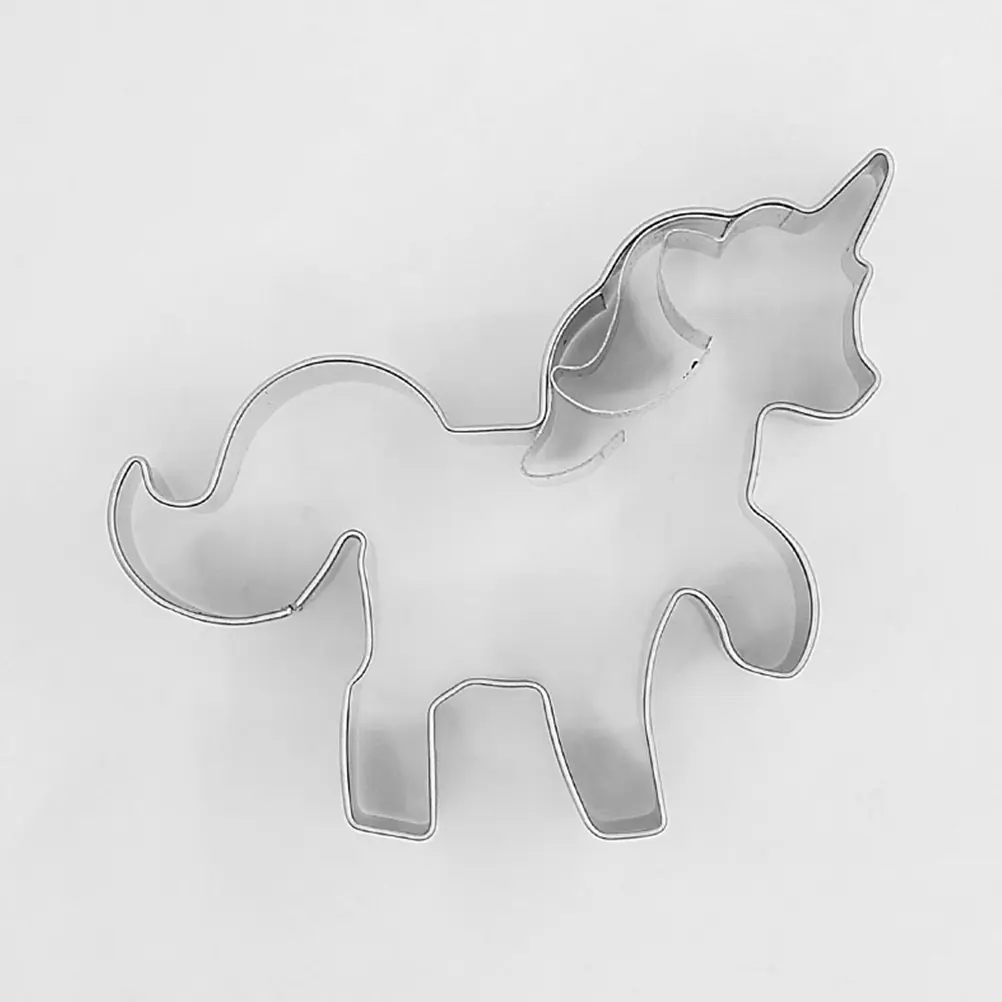 3pcs Unicorn Cutters Stainless Steel Baking Tools Fondant Cake Decorations Cartoon Shape Mold Set