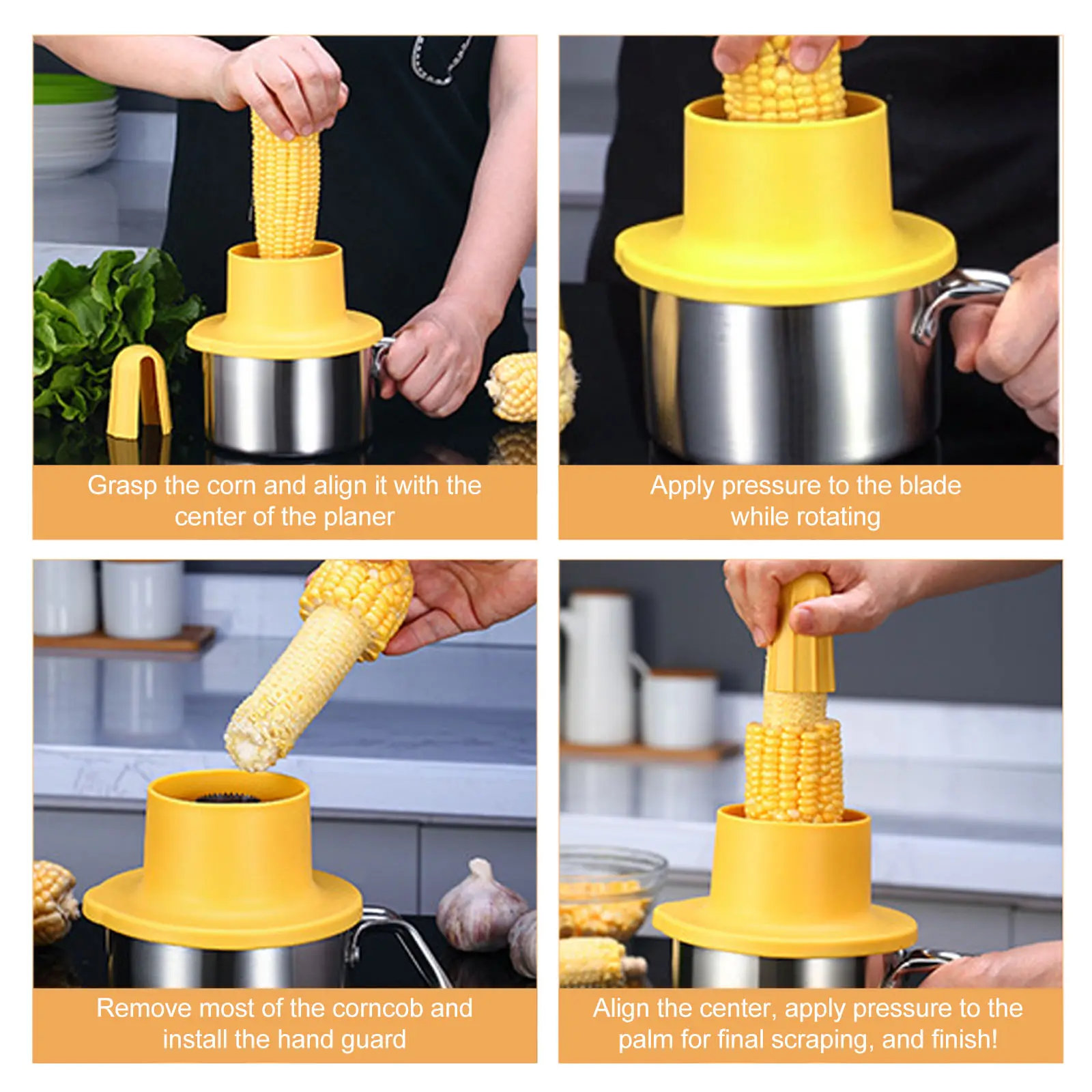 Shaver Tool Stainless Steel Manual Kernel Remover Peeling Machine Fresh Peeler Kitchen Gadget Stripper Corn Scraper Vegetable