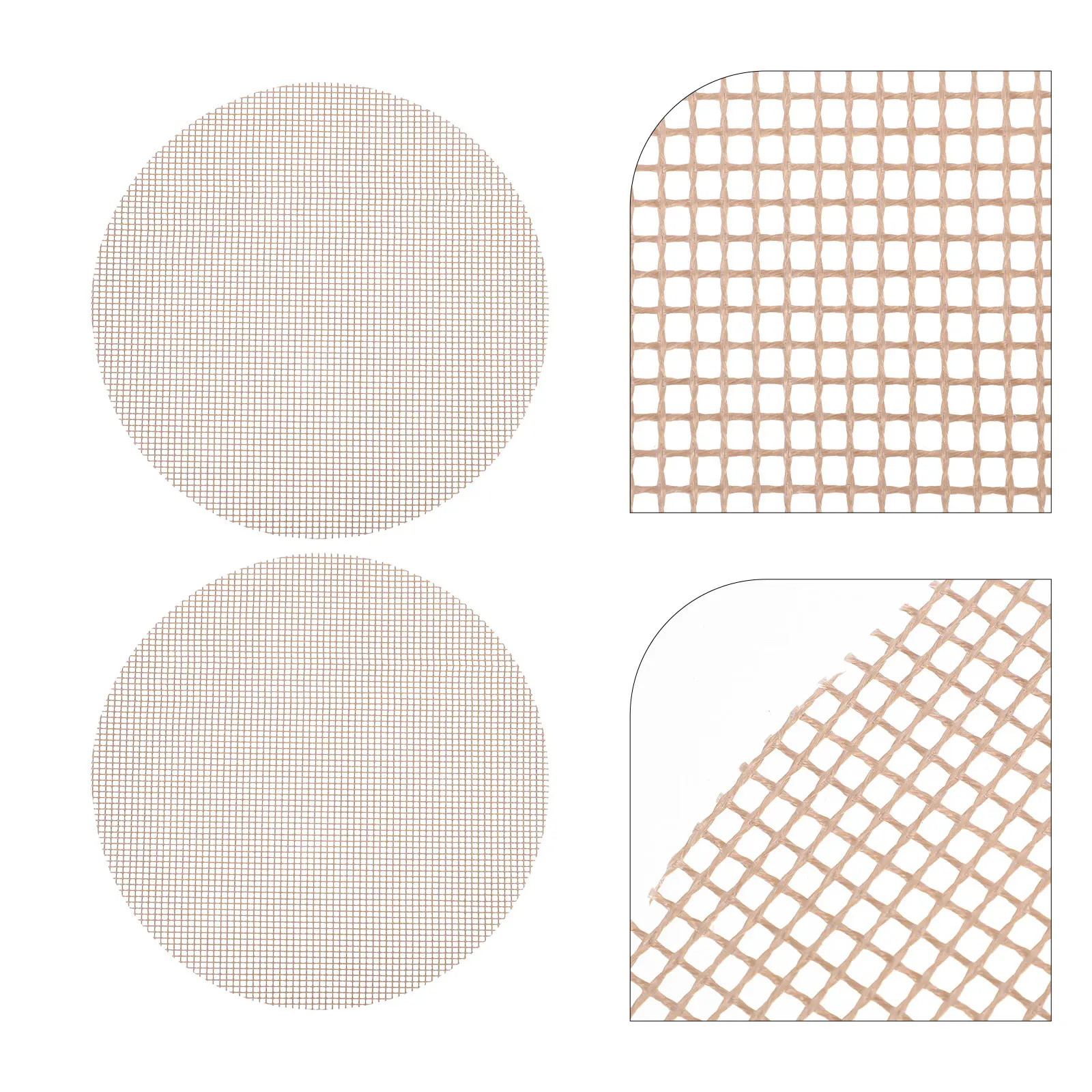 2pcs Net Outdoor Barbecue Grill Mesh Mat Grill Mat Non Stick Mesh Pad Cuttable Reusable Easy Clean BBQ Food Accessories
