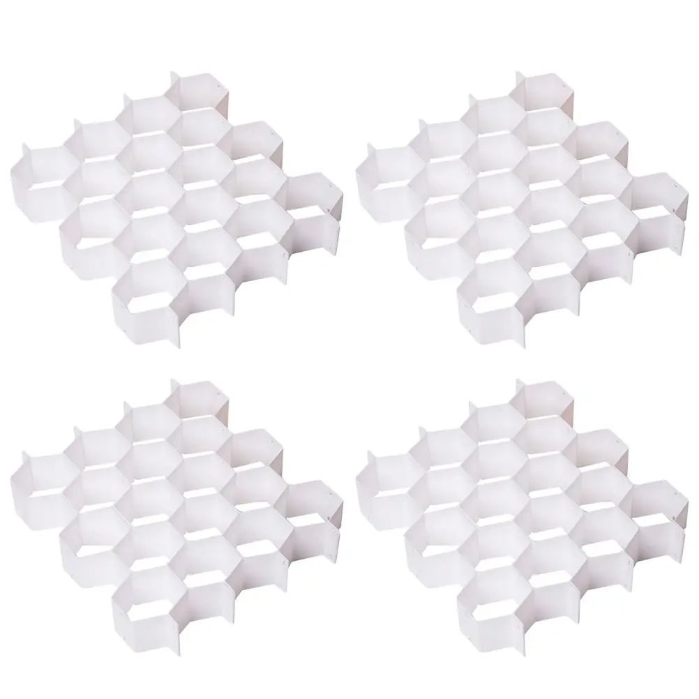 2 Sets Honeycomb Storage Partition Spacer Dividers for Drawers Grid Organizer Movable