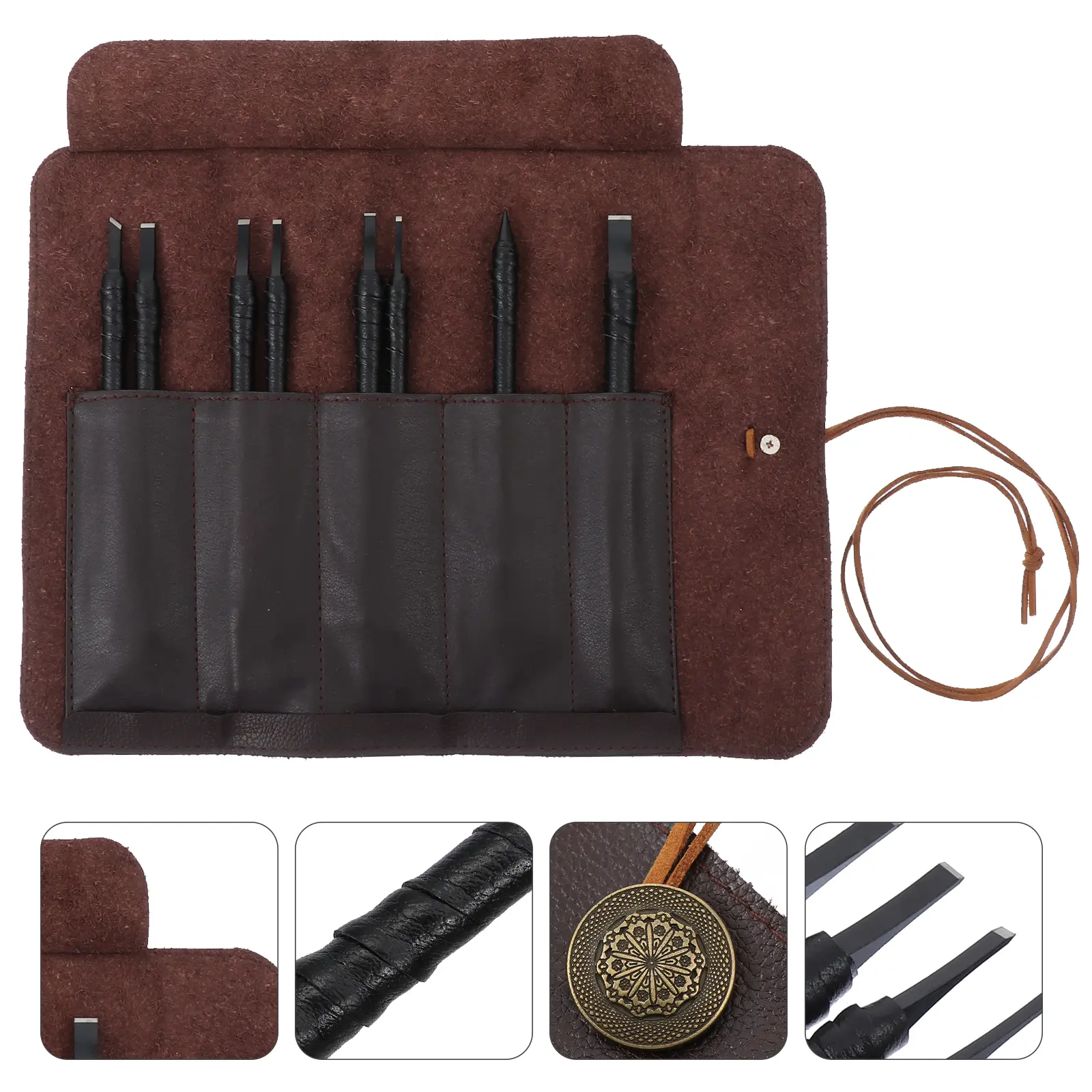 1 set 1 Set Tool Chisels Durable Hand Tools For Wood Stone Seals Beginners Engraving Lettering Graver Wood Carving Chisel Stone
