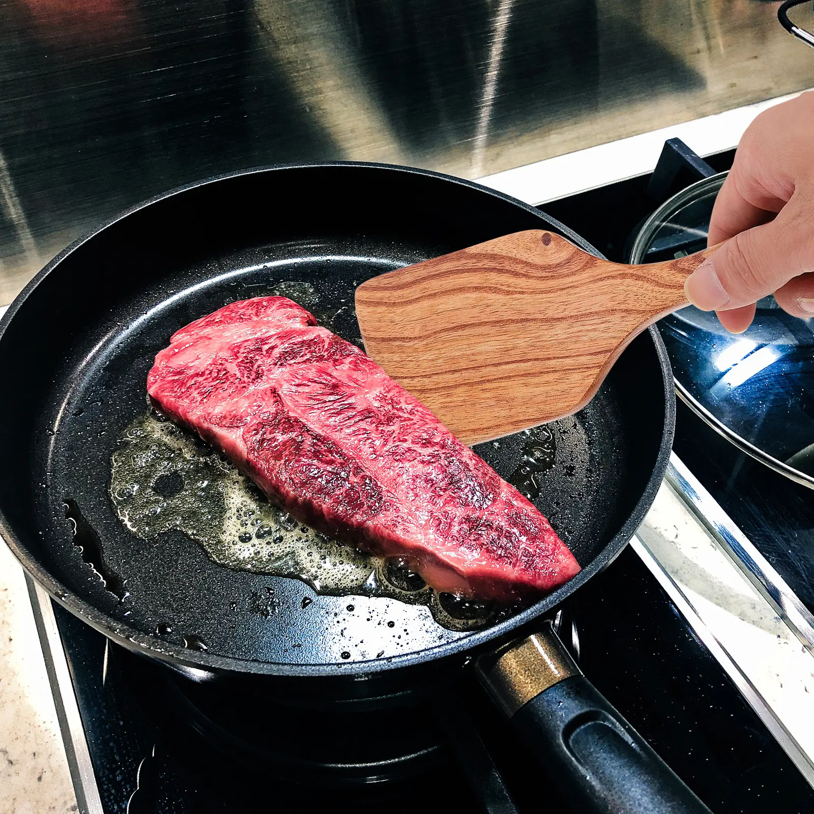 1pc Wooden Spatula Fine Workmanship Non Handle Smooth Edges Safe Cooking Tool Kitchen Home Restaurant Gift Baking