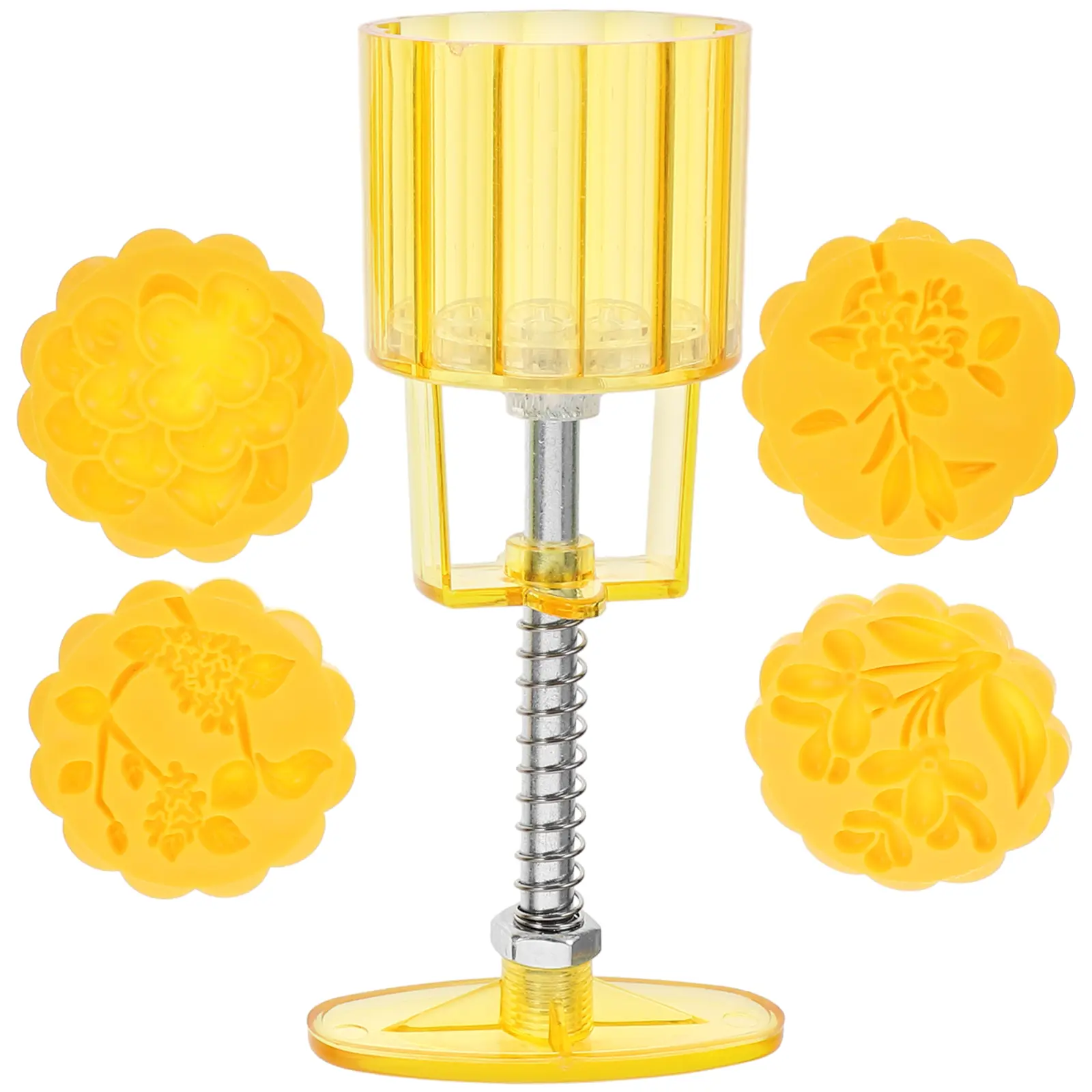 1 set Diy Moon Cake Molds Flower Shaped Baking Mold Press Maker Stamps For Mid-Autumn Festival Dessert Green Bean