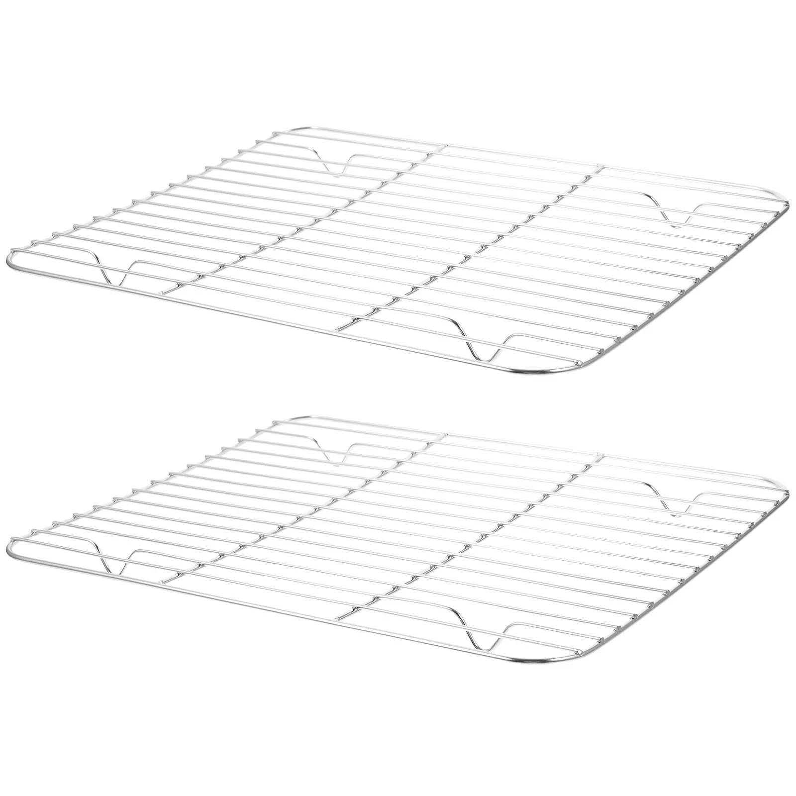 2pcs Stainless Steel Baking Rack Cooling Grid 30x23cm Wire Grill Roasting Bread Drying Oven Cooking Cookie Sheet Racks