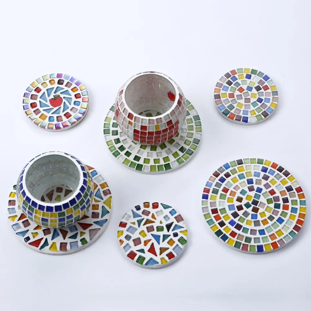 200pcs Square Plastic Mosaic Cubes Diy Decorative Craft Supplies For Frames Cups Lamps Vases Handmade Projects Creative Gift