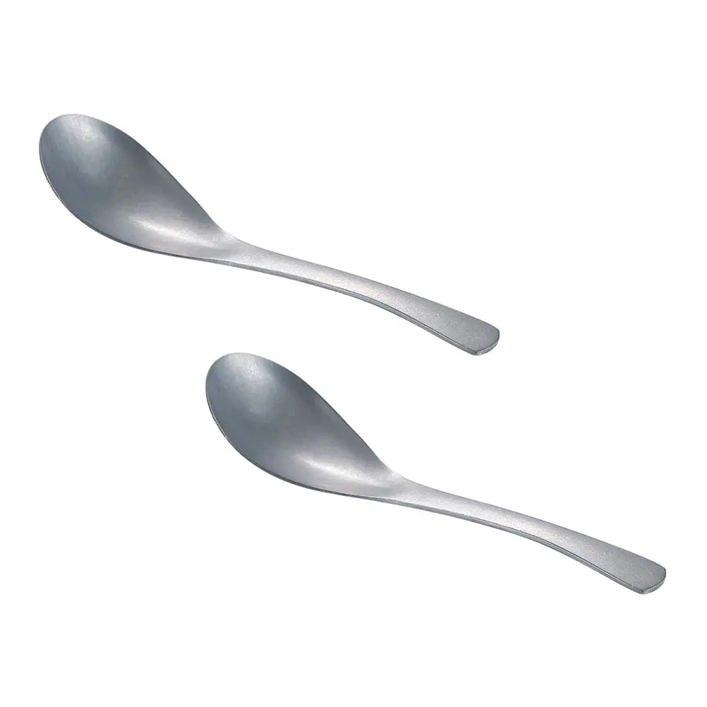 2pcs Stainless Steel Serving Watermelon Spoons Retro Dessert Soup Spoon Long Handle Porridge Spoon Kitchen Utensils