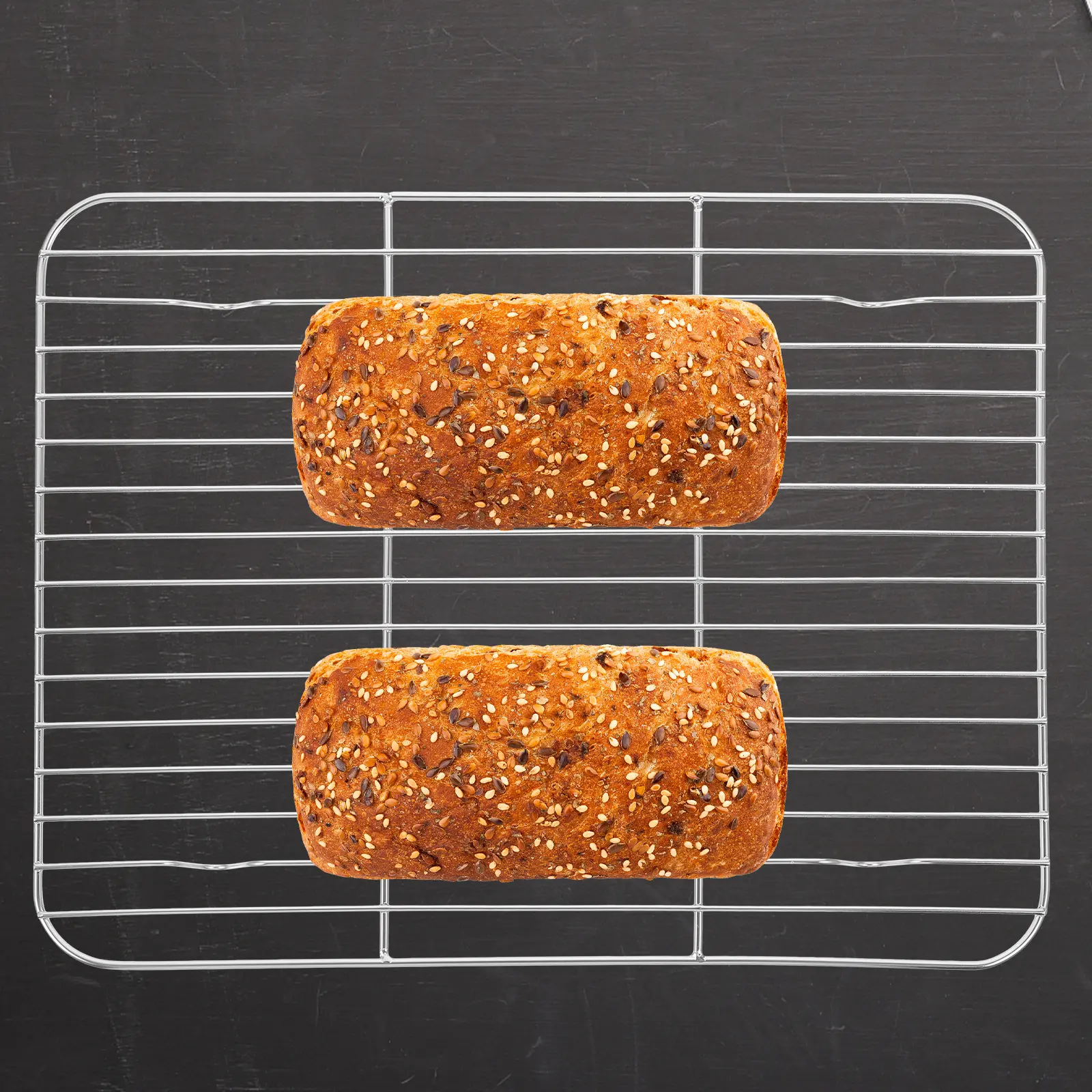 2pcs Stainless Steel Baking Rack Cooling Grid 30x23cm Wire Grill Roasting Bread Drying Oven Cooking Cookie Sheet Racks