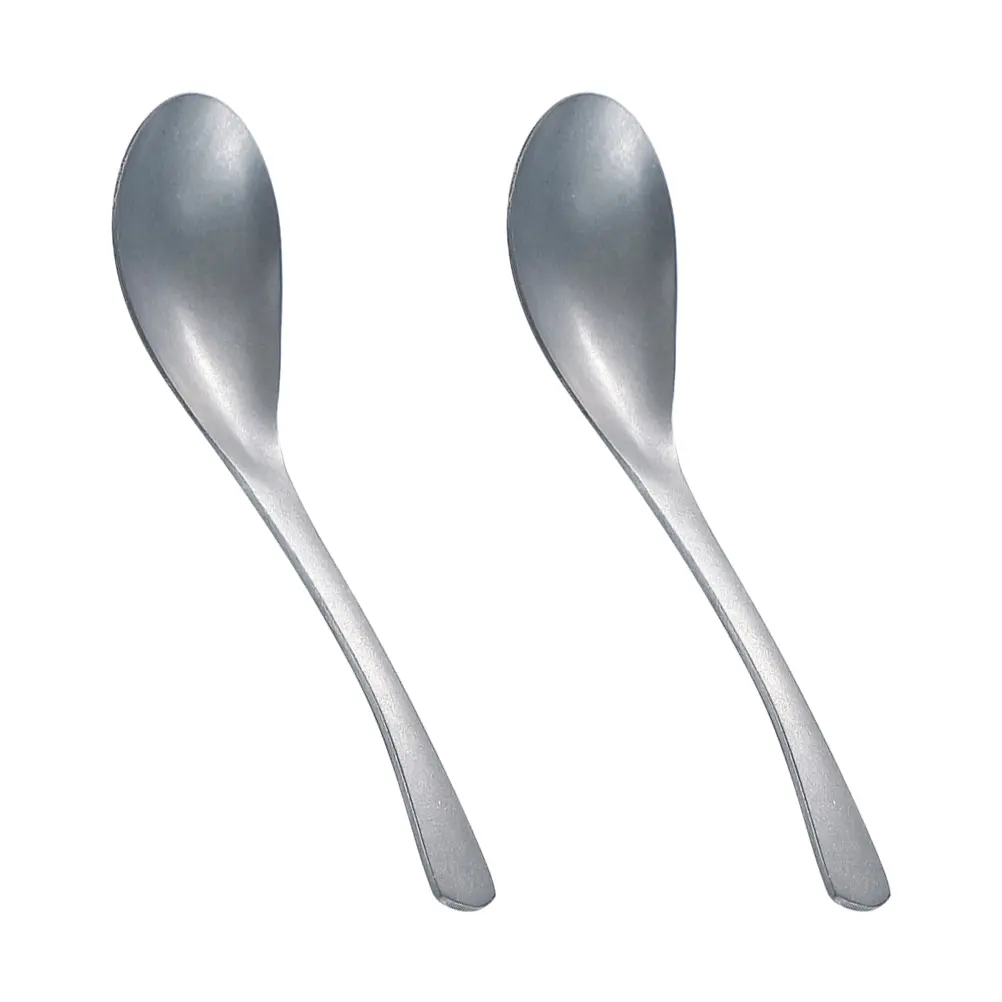 2pcs Stainless Steel Serving Watermelon Spoons Retro Dessert Soup Spoon Long Handle Porridge Spoon Kitchen Utensils