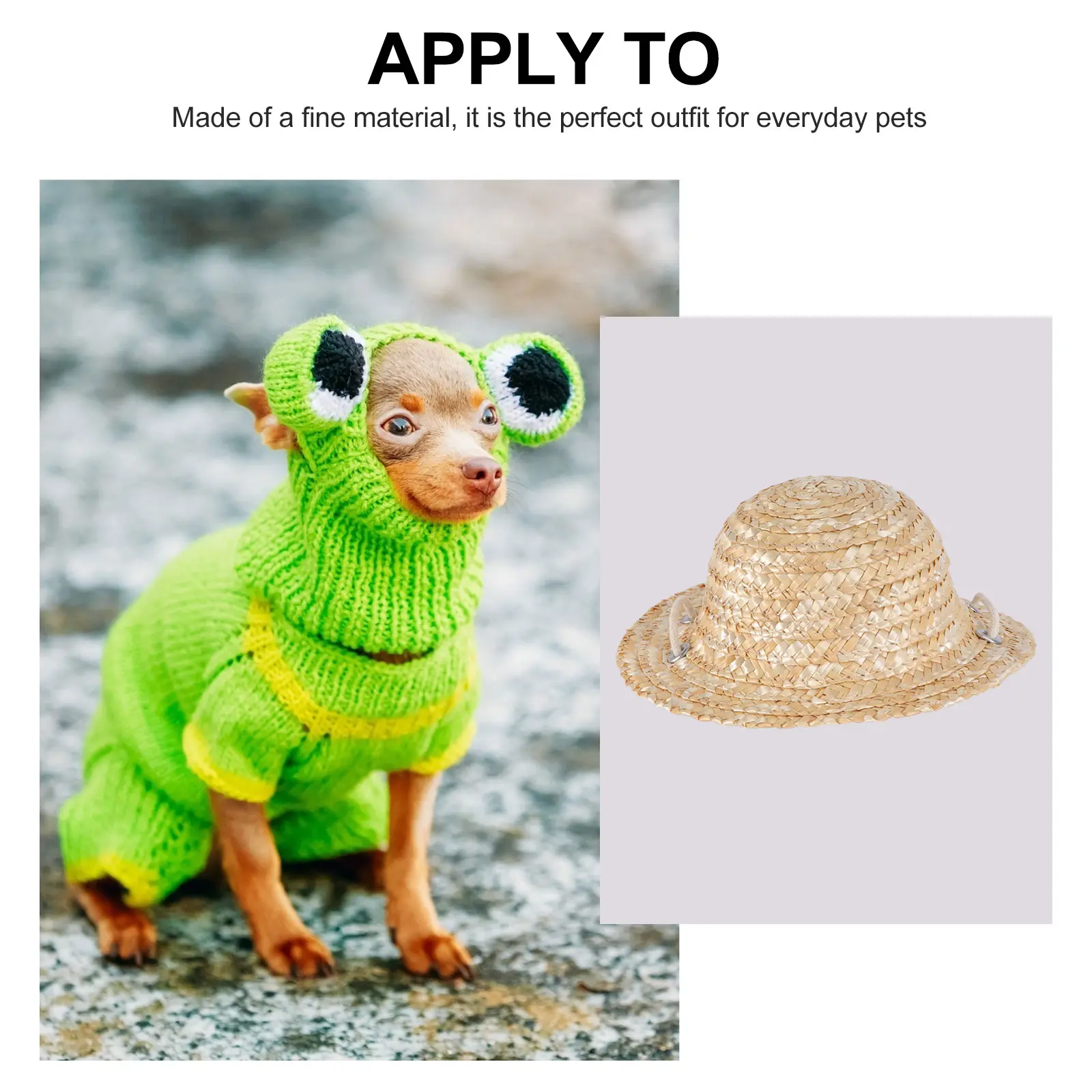Straw Adjustable Adjustable Dog Cat Summer Pet Adorable Hat Straw Hat Fashion Photo Props Woven Hats for Pet Supplies