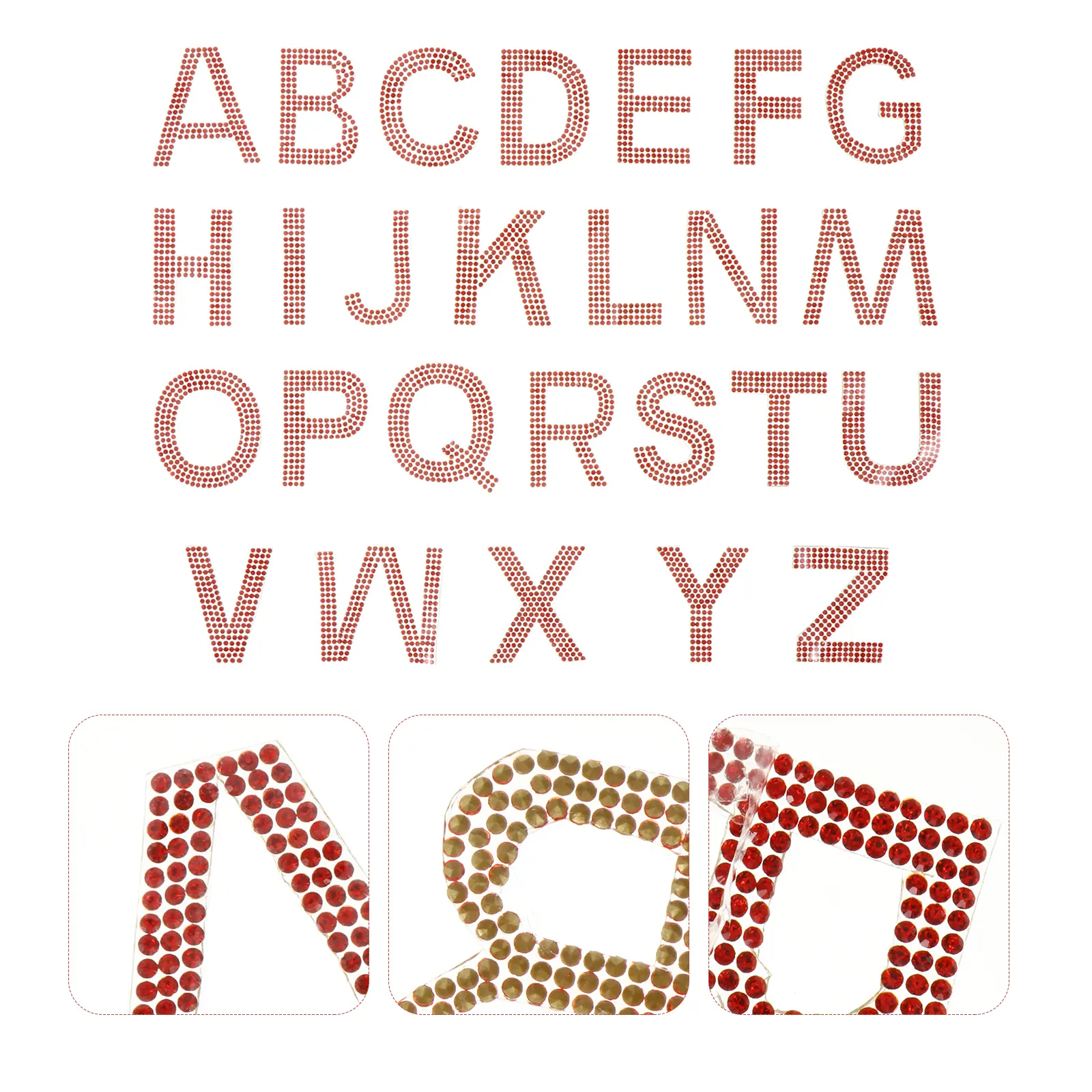 1 set 1 Set Rhinestone Embroidery Patches 26 Alphabet Applique Diy Clothing Repair Decor Iron On Patches For Jeans Bags Applique