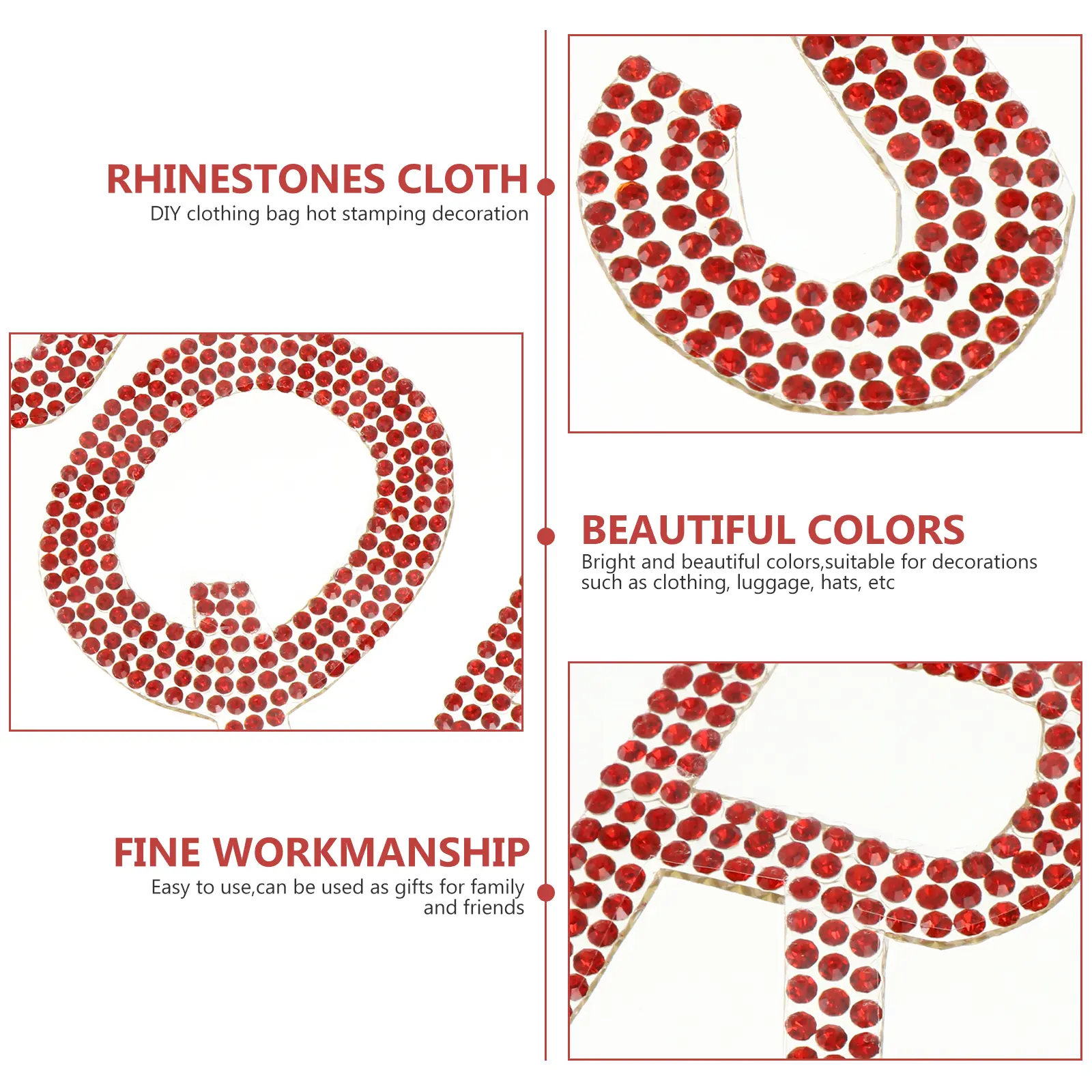 1 set 1 Set Rhinestone Embroidery Patches 26 Alphabet Applique Diy Clothing Repair Decor Iron On Patches For Jeans Bags Applique