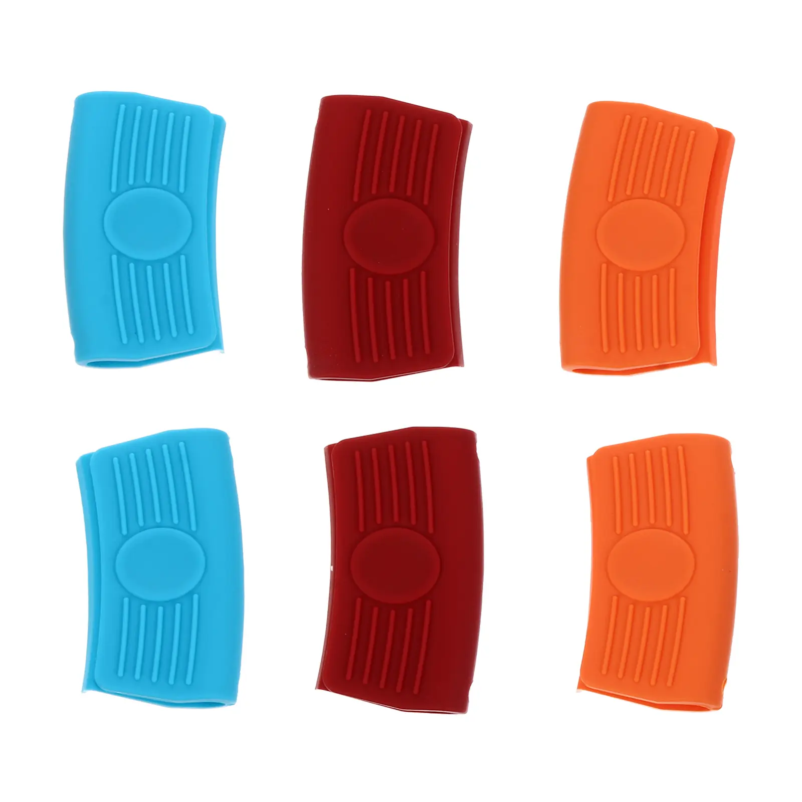3 Pair Heat Insulated Pan Ear Clips Pot Grip Cover Hot Handle Holder For Frying Silicone Kitchen Bar Accessories