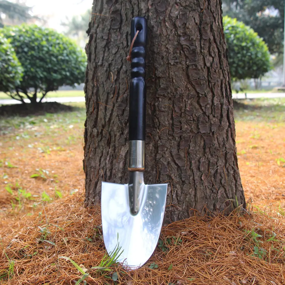 1pc Stainless Steel Long Handle Shovel Gardening Spade Potted Plant Tool Bonsai Supplies Flower Potting Tool For