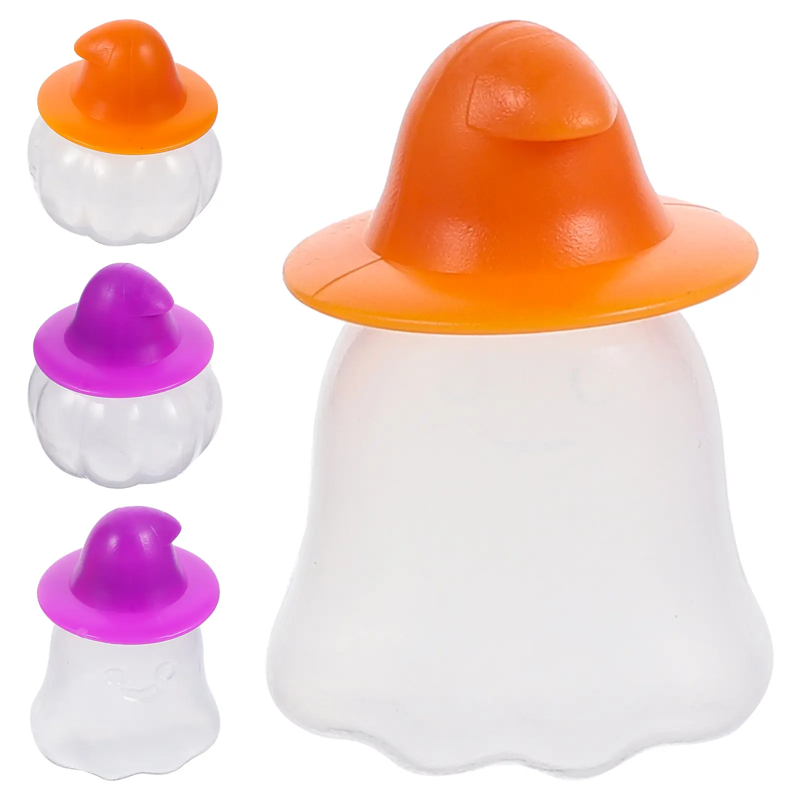 4pcs Mini Seasoning Bottles Cute Pumpkin Shape Small Food Containers Lids Kitchen Dining Restaurant Picnic Airtight Storage Box