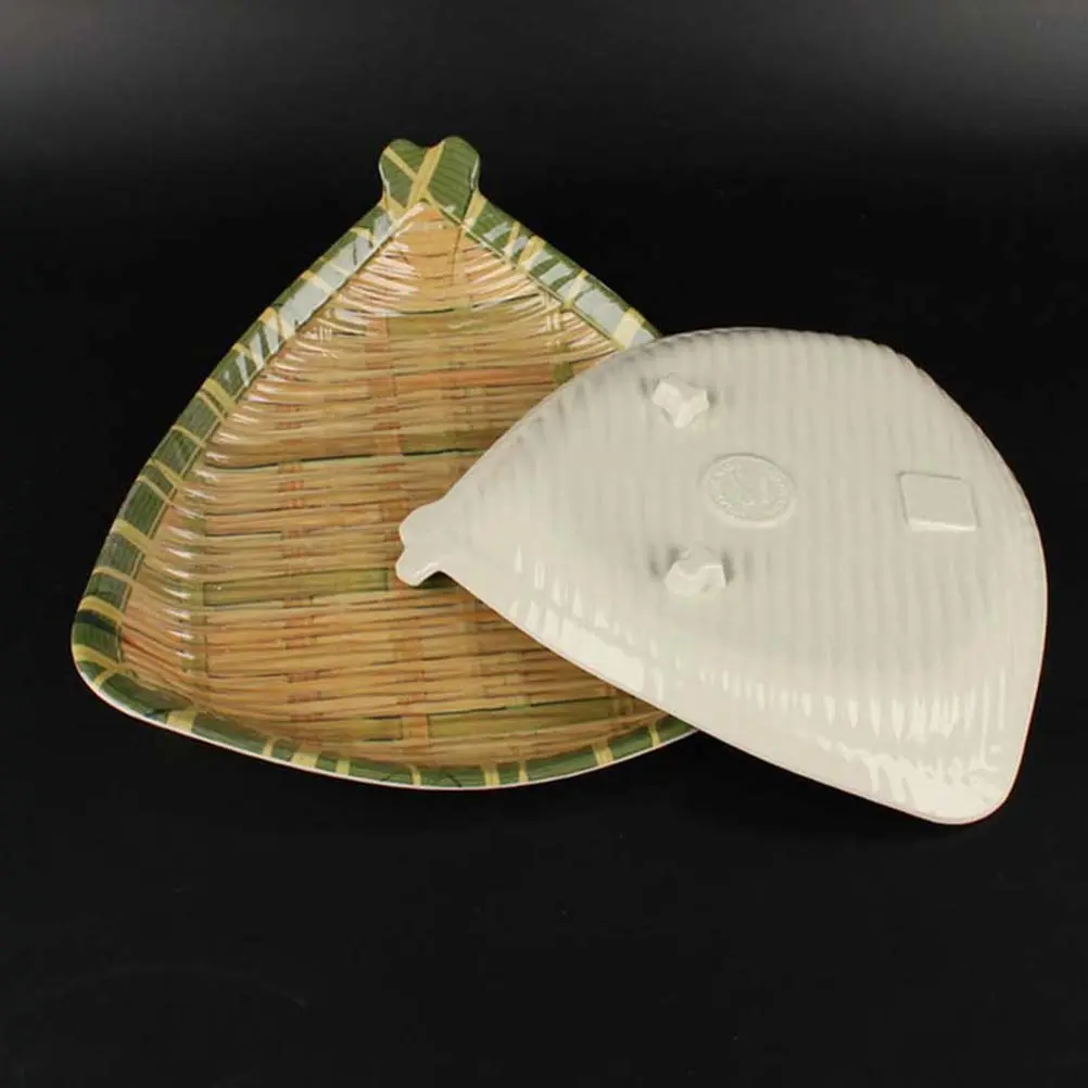 Simulated Bamboo Woven Serving Plate Chic Retro Dish Creative Design Household Snack Banquet Wedding Gift Friends Home