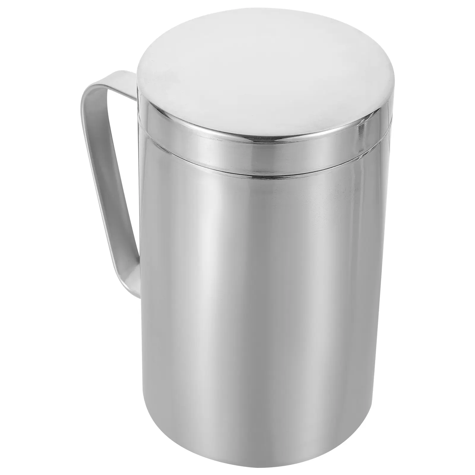 Stainless Steel Mug Premium Heat Resistant Coffee Ergonomic Handle Daily Use Household Desktop Milk Cup Cold Beverage Container