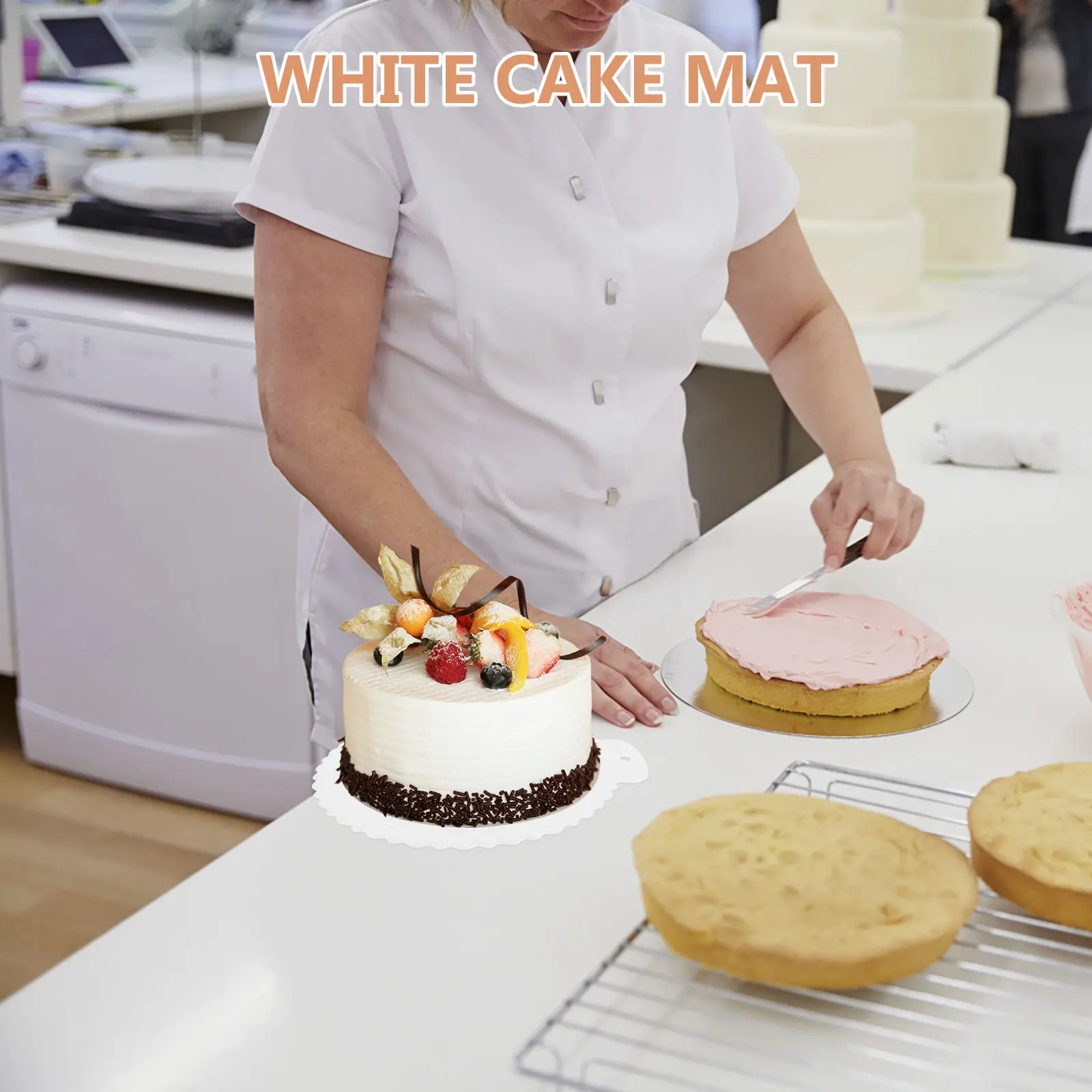 Thickened Reusable Board Round Cake Base With Handle For Cupcakes Dessert Display Party Bakery Home Use Decorative Cake Bases