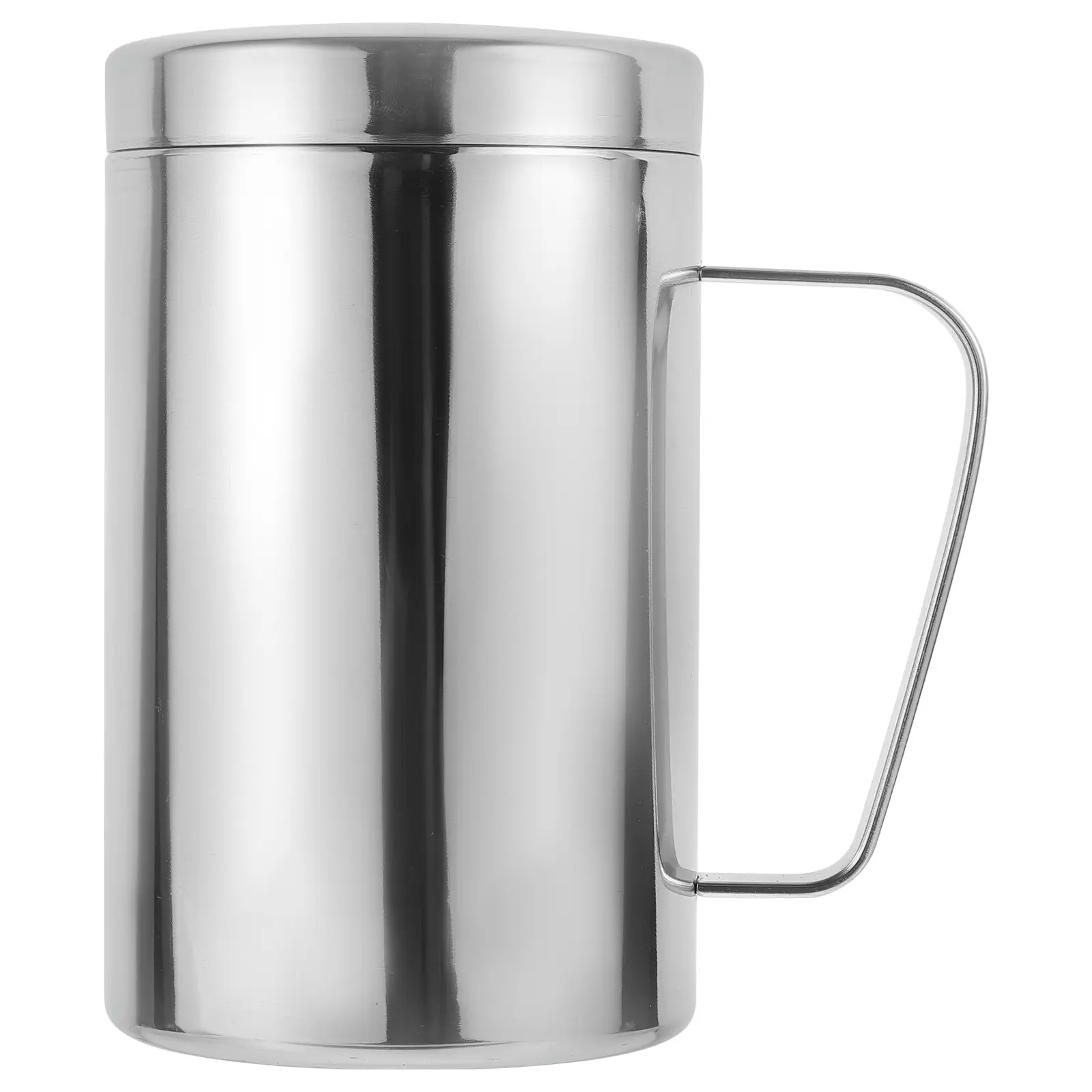 Stainless Steel Mug Premium Heat Resistant Coffee Ergonomic Handle Daily Use Household Desktop Milk Cup Cold Beverage Container