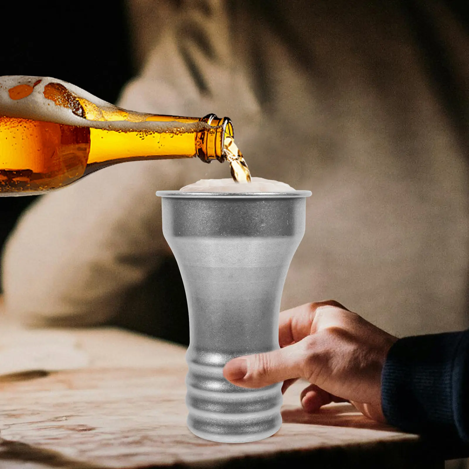 Stainless Steel Camping Cup Portable Water Drink Beer Juice Mug Rust-Proof Lightweight Stackable Outdoor Picnic Travel