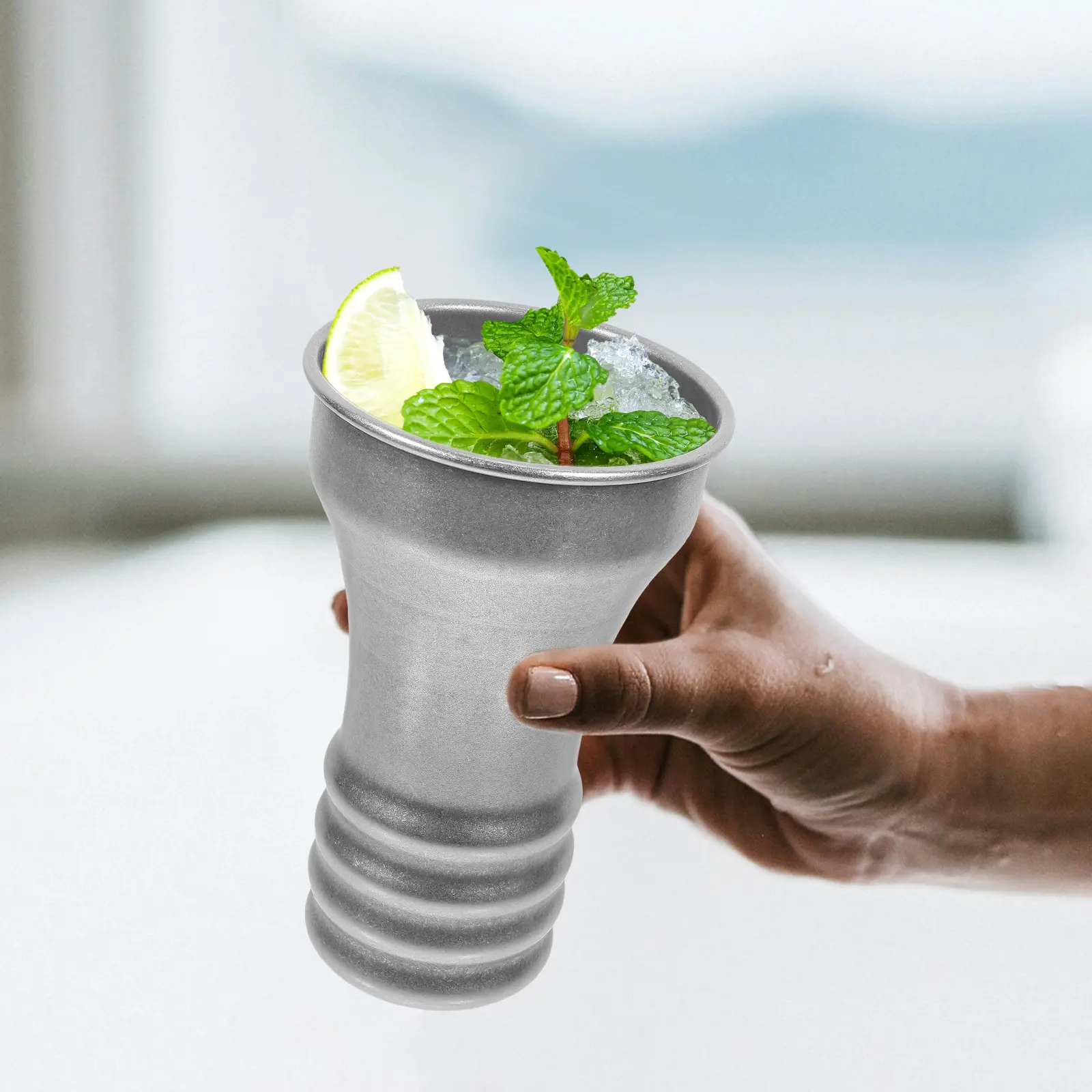 Stainless Steel Camping Cup Portable Water Drink Beer Juice Mug Rust-Proof Lightweight Stackable Outdoor Picnic Travel