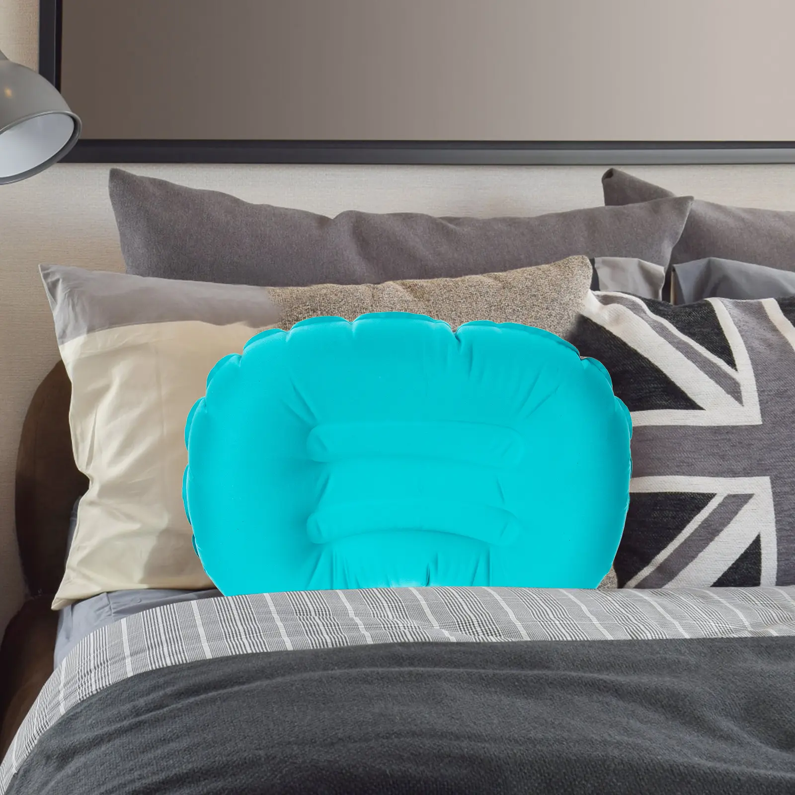 Ergonomic Inflatable For Camping Travel Portable Resting Tool Compact Support Pillow Thickened Outdoor Office Napping Pillow