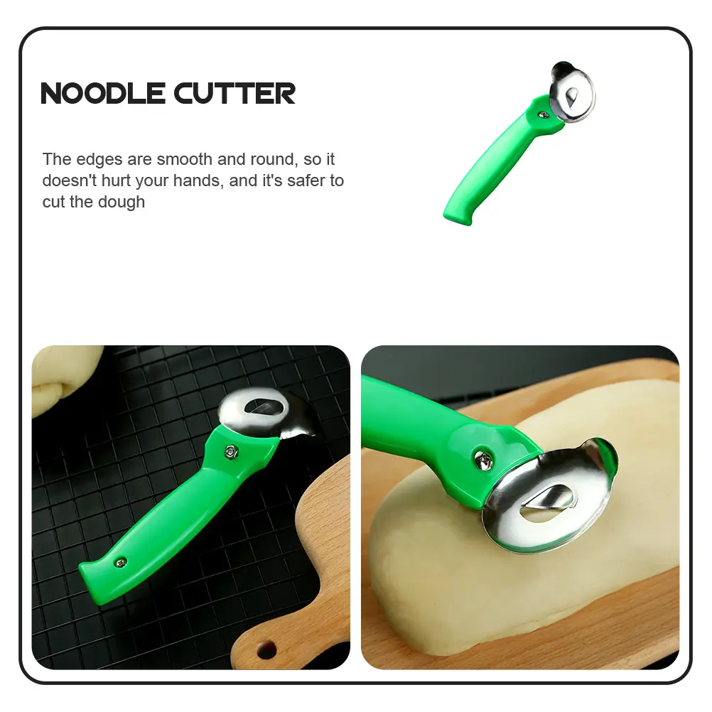 4pcs Sliced Noodles Cutter Stainless Steel Paste Cutting Tool Non-Slip Handle Heat Insulation Kitchen Gadget Home Noodles Maker