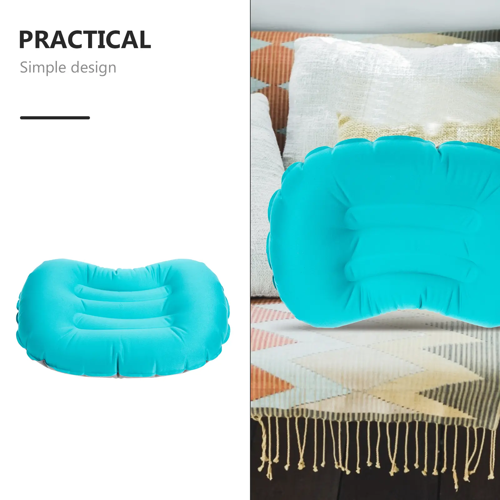 Ergonomic Inflatable For Camping Travel Portable Resting Tool Compact Support Pillow Thickened Outdoor Office Napping Pillow