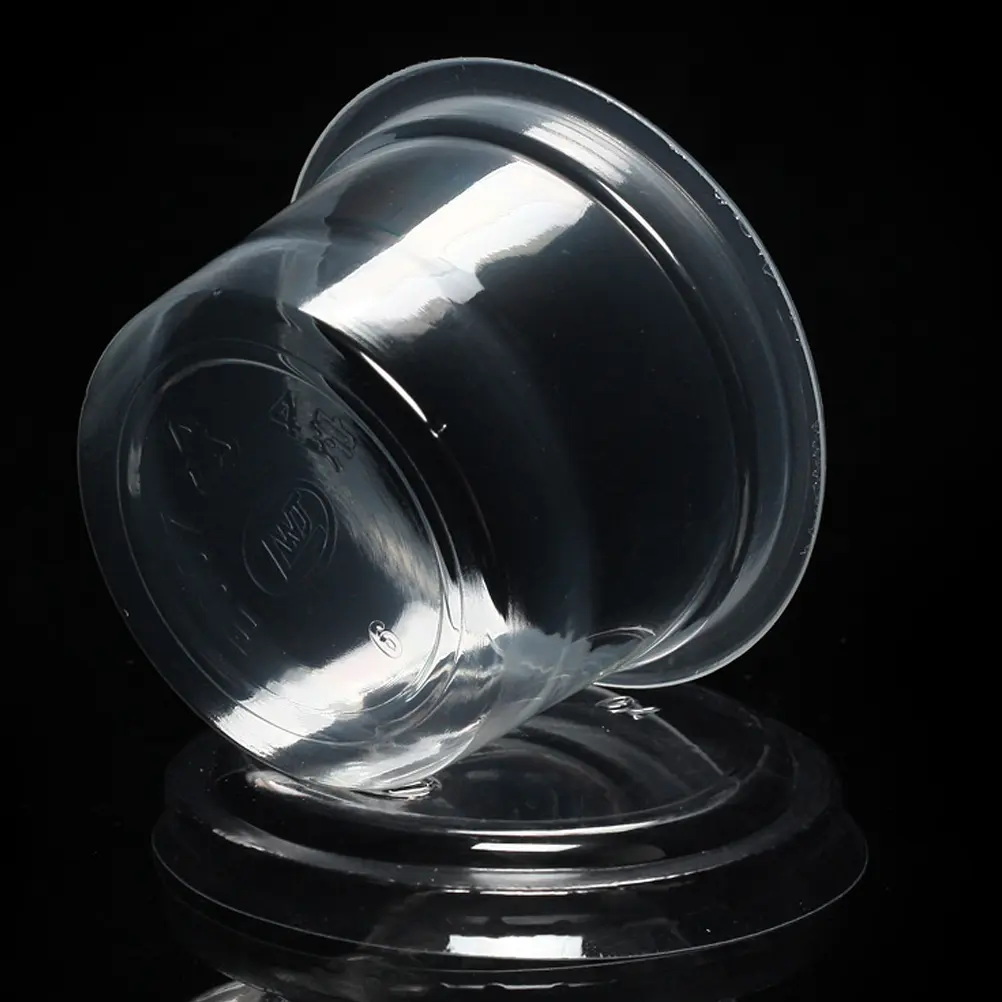 100pcs Jelly Cups Plastic Dessert Portion Reusable Hard Transparent BPA Free Lids Anti Leak Safe Strong Containers Snack Food