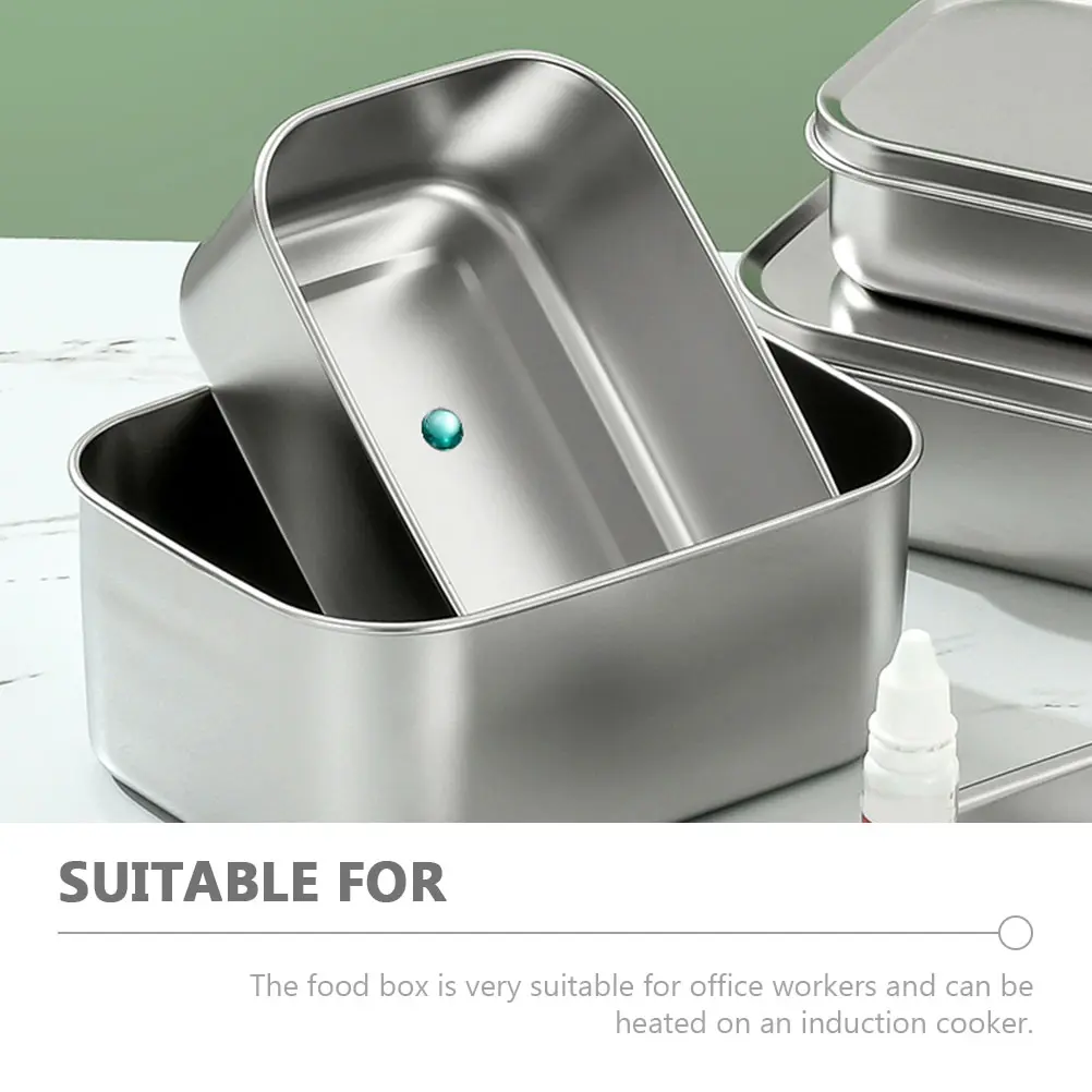 Premium Stainless Steel Food Container Bento Lunch Box Portable Storage Case Sealing Fresh Keeping Box Outdoor Picnic Camping