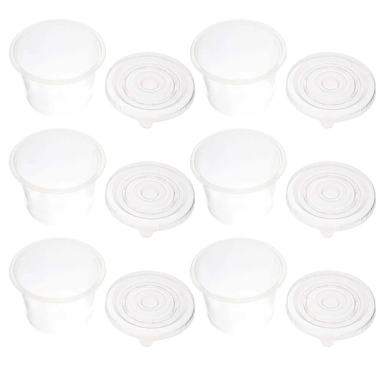 100pcs Jelly Cups Plastic Dessert Portion Reusable Hard Transparent BPA Free Lids Anti Leak Safe Strong Containers Snack Food