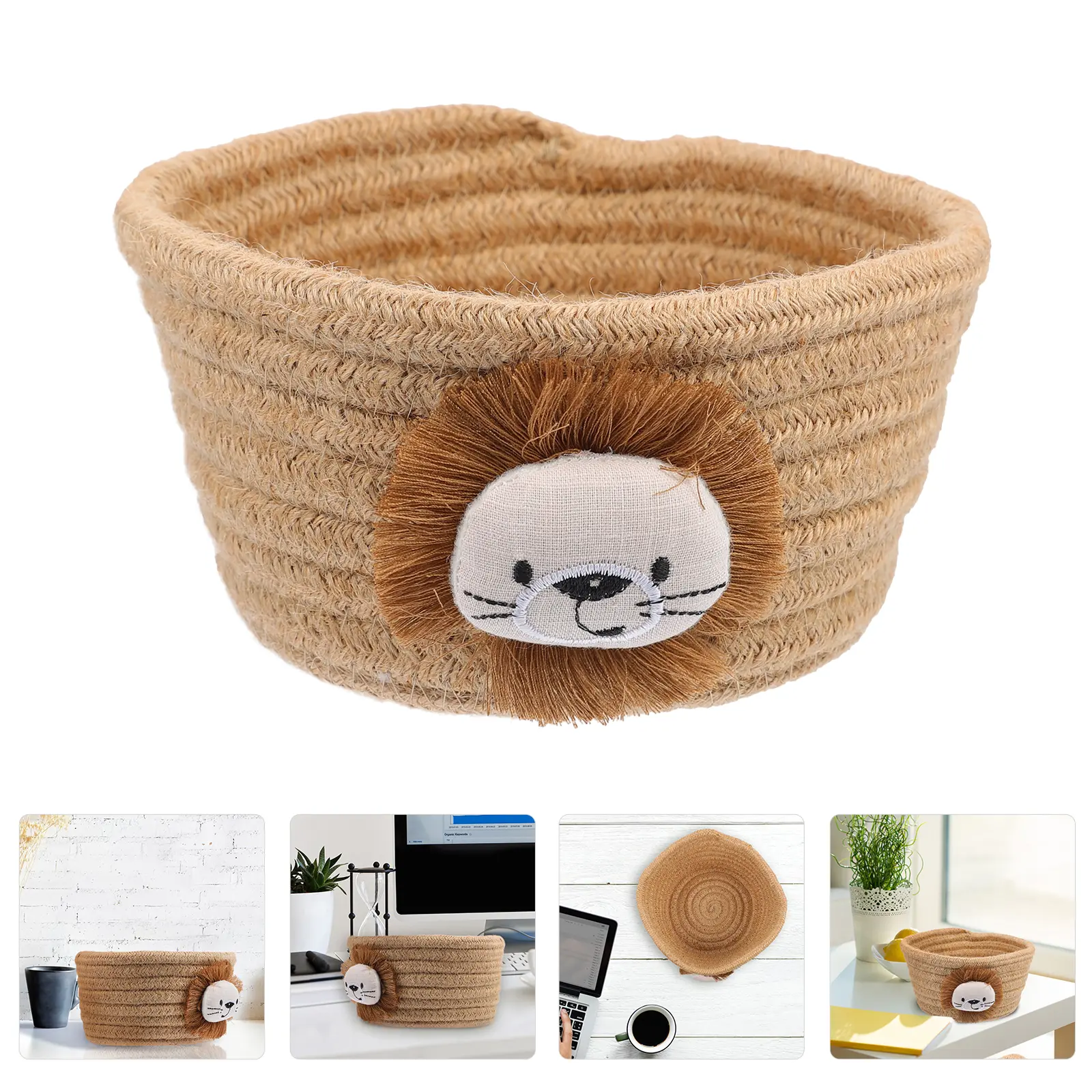 Woven Storage Basket Cotton Rope Organizer For Home Restaurant Storage Container Desktop Organizer Woven Basket For Home