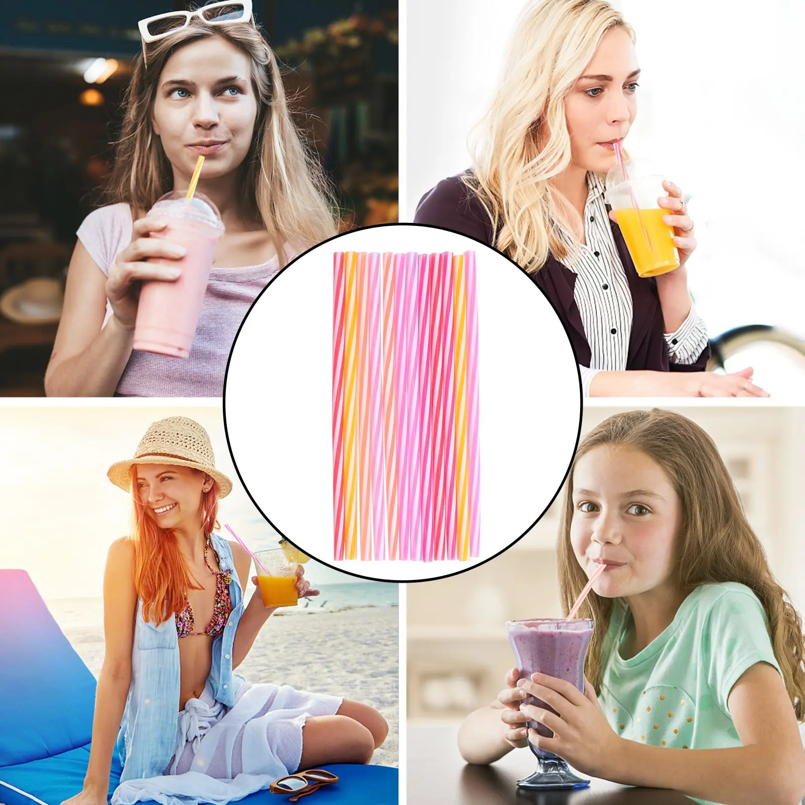 12 Pcs Silicone Straws Recyclable Foldable Colorful Drinking Straws Bendable Dustproof Reusable Kitchen Bar Supplies