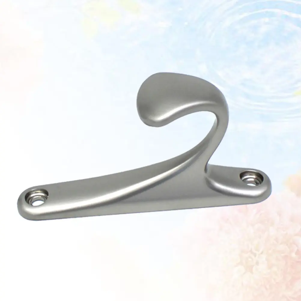Bathroom Alloy Home Clothes Hat Punch Hangers Wall Mounted Single Hook Hotel Accessories Stainless Steel Screws Rust Resistant