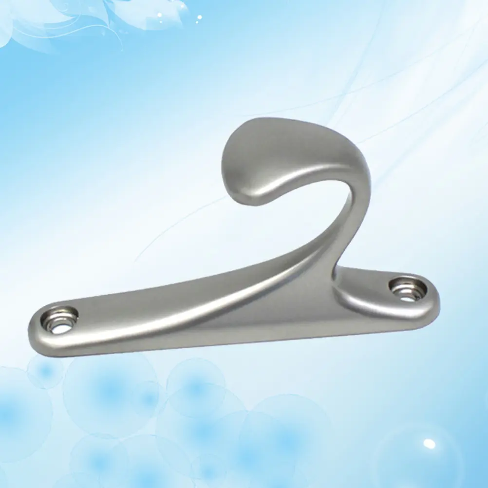Bathroom Alloy Home Clothes Hat Punch Hangers Wall Mounted Single Hook Hotel Accessories Stainless Steel Screws Rust Resistant