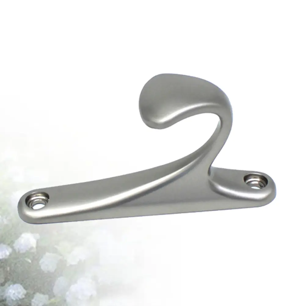 Bathroom Alloy Home Clothes Hat Punch Hangers Wall Mounted Single Hook Hotel Accessories Stainless Steel Screws Rust Resistant