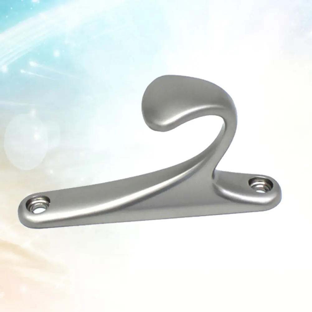 Bathroom Alloy Home Clothes Hat Punch Hangers Wall Mounted Single Hook Hotel Accessories Stainless Steel Screws Rust Resistant
