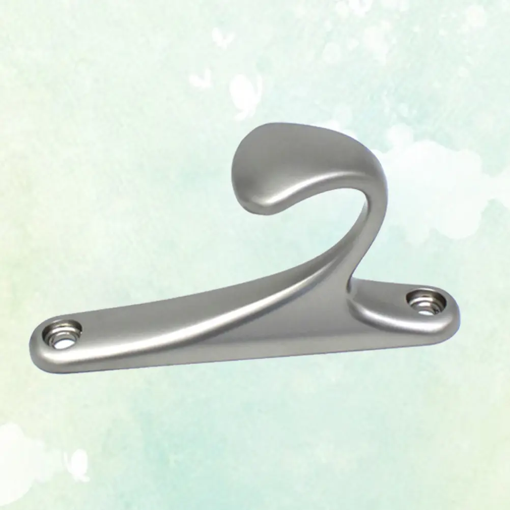 Bathroom Alloy Home Clothes Hat Punch Hangers Wall Mounted Single Hook Hotel Accessories Stainless Steel Screws Rust Resistant