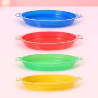 4pcs Garden Sieve Soil Filter Lightweight Durable Plastic Reusable for Planting Beach Sand Gardening Tools Spade Shovel