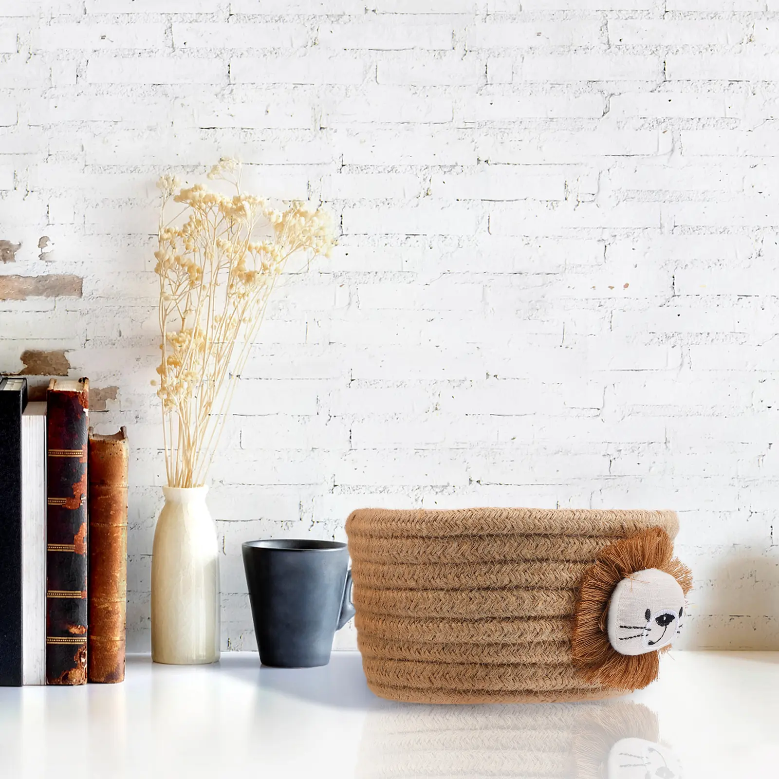Woven Storage Basket Cotton Rope Organizer For Home Restaurant Storage Container Desktop Organizer Woven Basket For Home