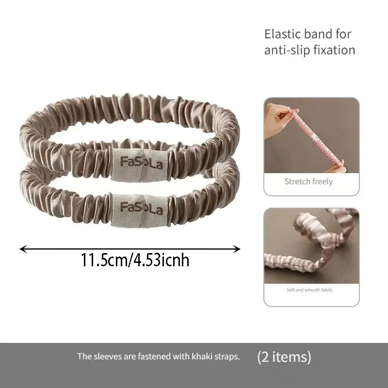 2pcs Shirt Cuff Arm Ring Suit Sleeve Holder Cuff Strap Tightening Belt Anti-Slip Clip Female Ladies Elastic Headband Rubber Band