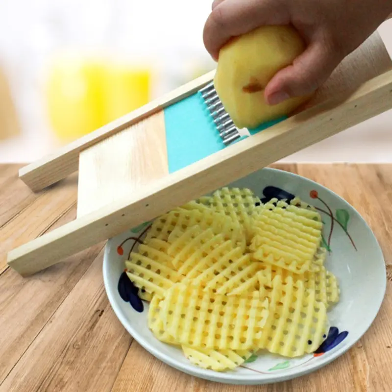 Potato Slicer Cut Potato Grid Artifact Grid Wipe Grid Knife Vegetable Cutter Wave Knife Cut Flower Knife Portable Gadgets