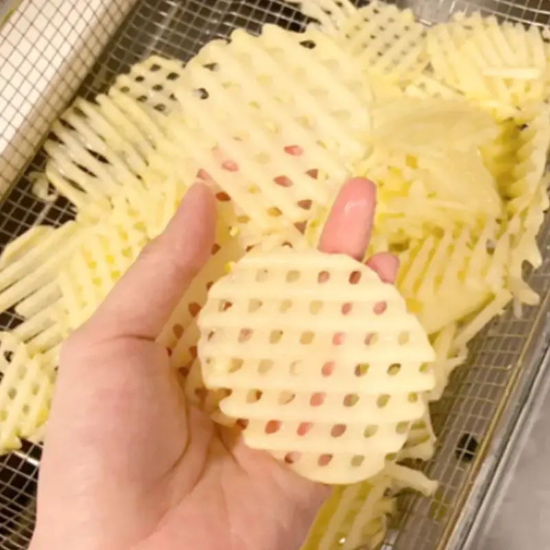 Potato Slicer Cut Potato Grid Artifact Grid Wipe Grid Knife Vegetable Cutter Wave Knife Cut Flower Knife Portable Gadgets