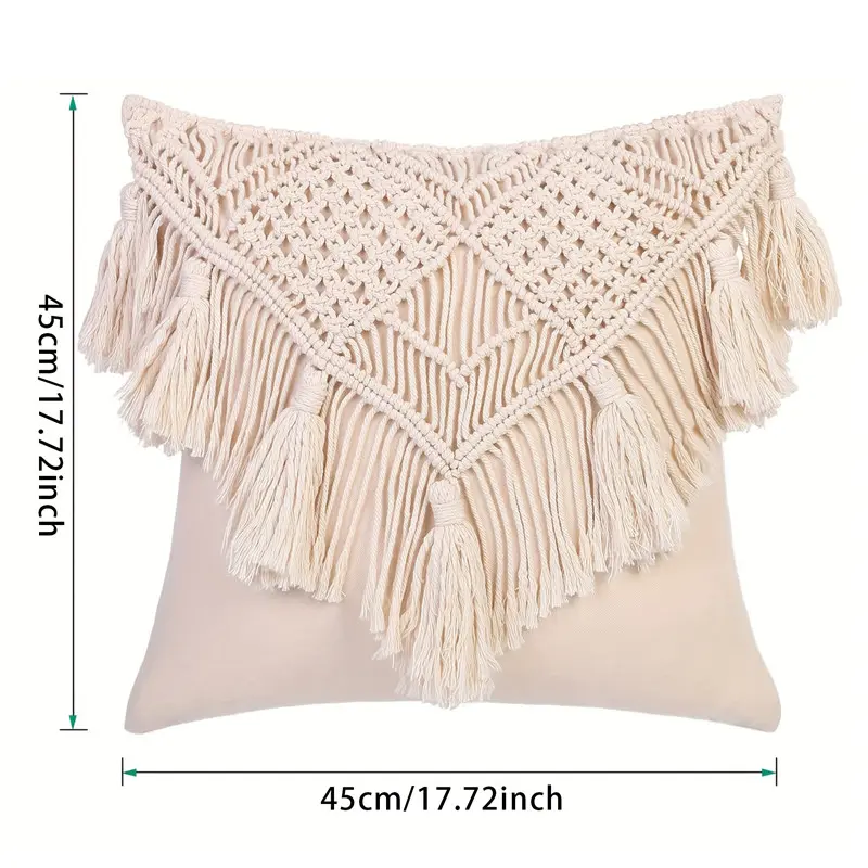 Bohemian Knit Tassels Fashion Pillow Cover Cushion Cover Decoration Homestay Sofa Bedroom Headboard Woven Pillow Cover