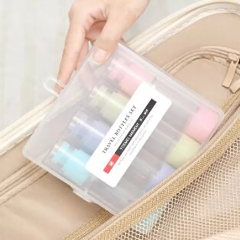 4Pcs Vacuum Cosmetic Travel Container Spray Pump Travel Bottle Kits For Toiletries Leak Proof Airless Container