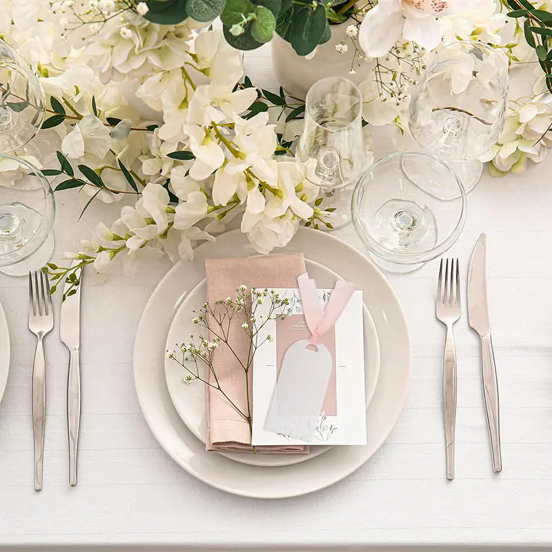 Acrylic Wedding Place Card Seating Cards Wedding Supplies Frosted Name Tag Arch Blank Wedding Decoration DIY Ribbon Hanging Sign