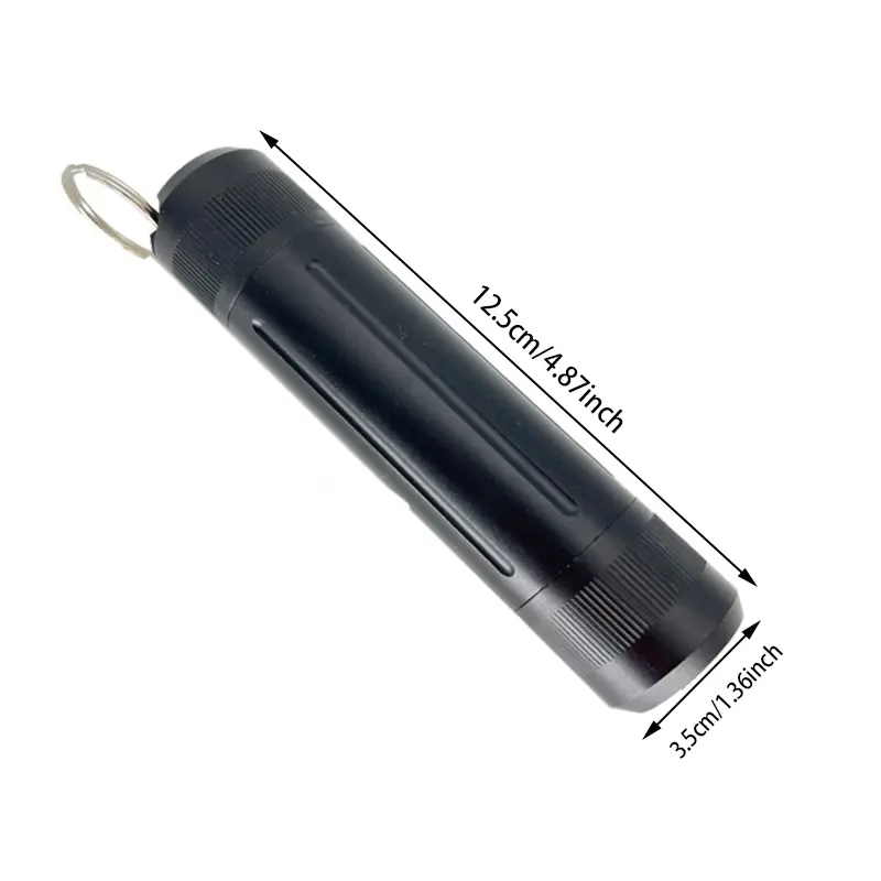 Aluminum Alloy Airtight Pill Container Bottle Portable Outdoor Single Chamber Capsule Holder Waterproof Medicine Case Box